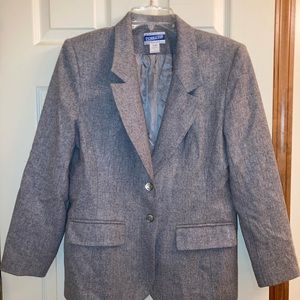 Vintage Pendleton Grey Wool blazer jacket Made in U.S.A. 8P
